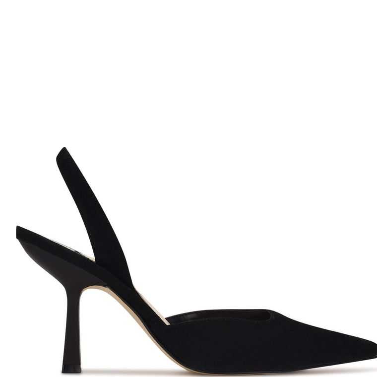 Nine West Hurry Snip Puntera Slingbacks Negras | 1798-XRNYV