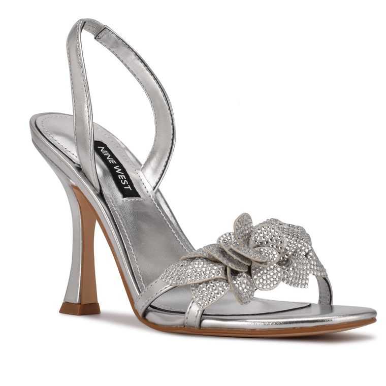 Nine West Idriv Destalonadas Sandals Plateadas | 6127-GQYHU