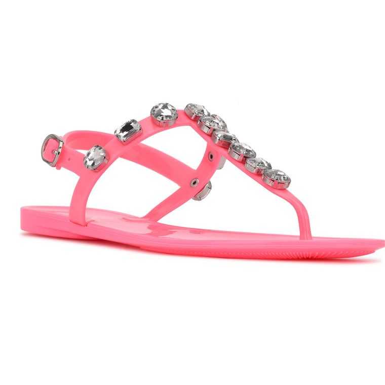 Nine West Juniper Jelly Sandals Rosas | 6792-JDZHG