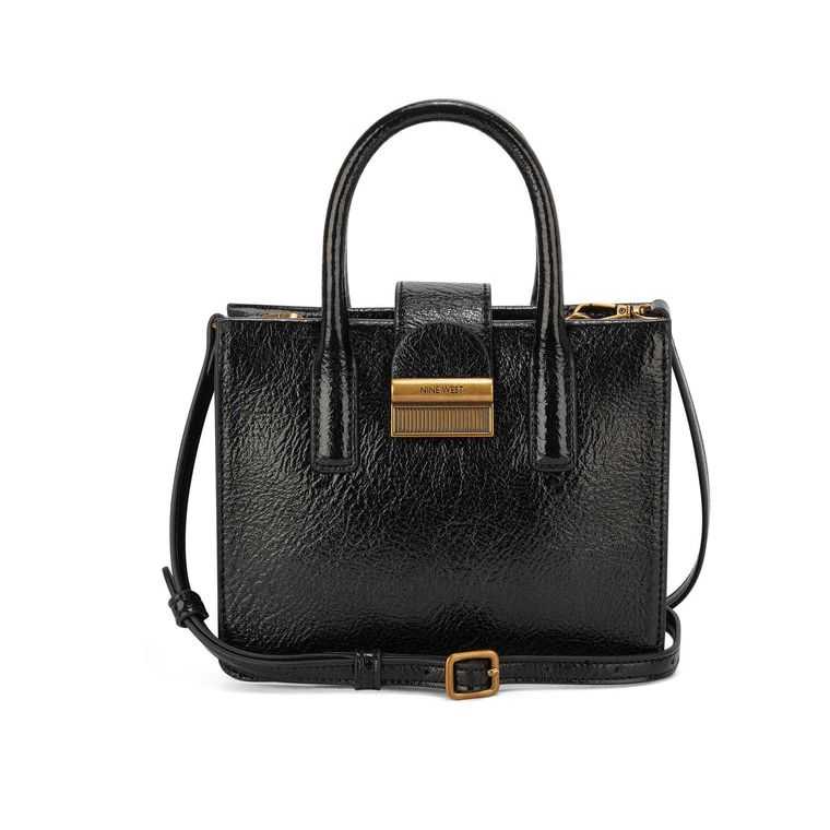 Nine West Kathy Mini Jet Set Tote Negras | 6241-MVBZI