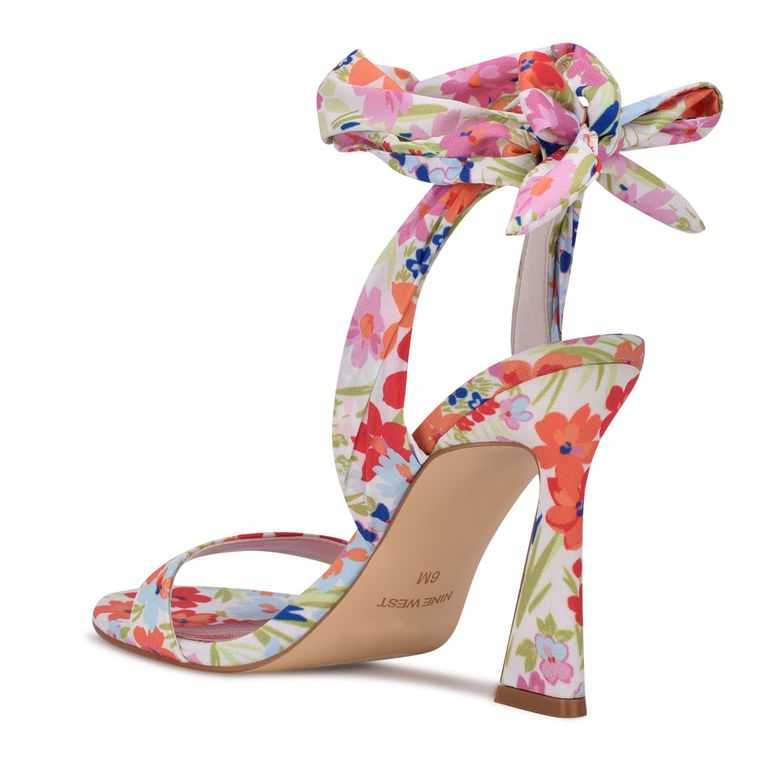 Nine West Kelsie Ankle Wrap Sandals Blancas | 2719-DSEZG