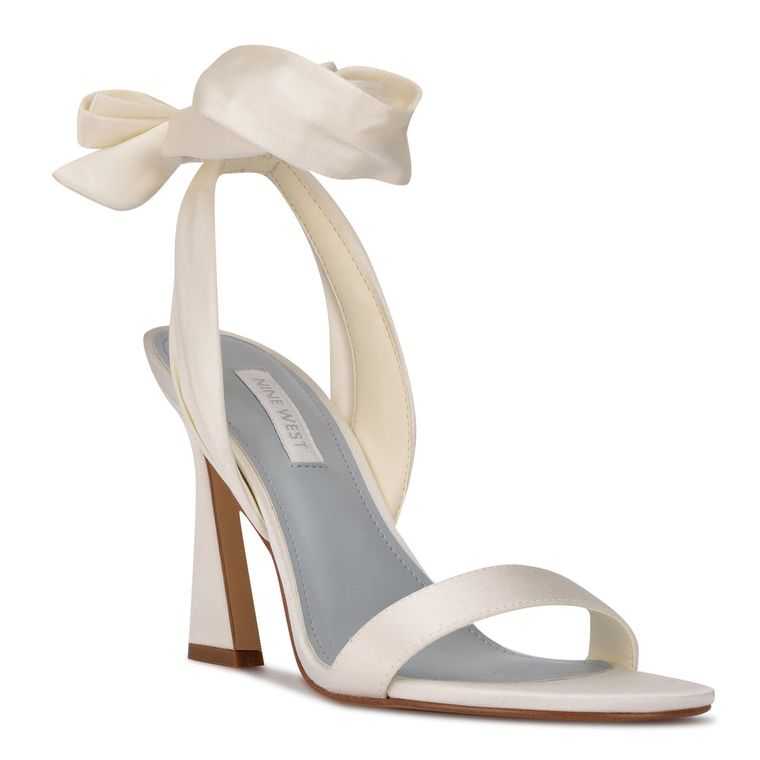 Nine West Kelsie Ankle Wrap Sandals Blancas | 6802-BUDLM