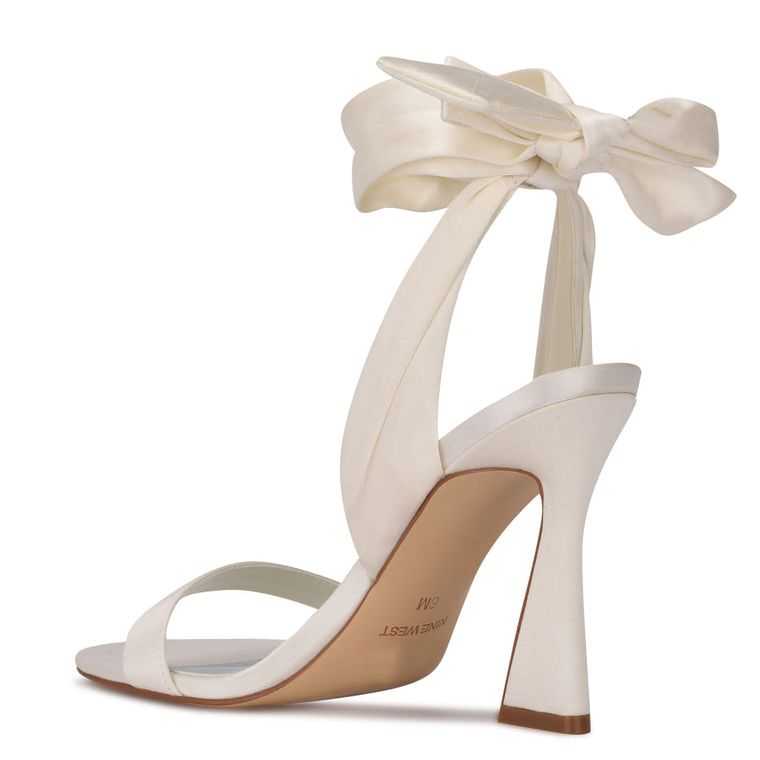 Nine West Kelsie Ankle Wrap Sandals Blancas | 6802-BUDLM