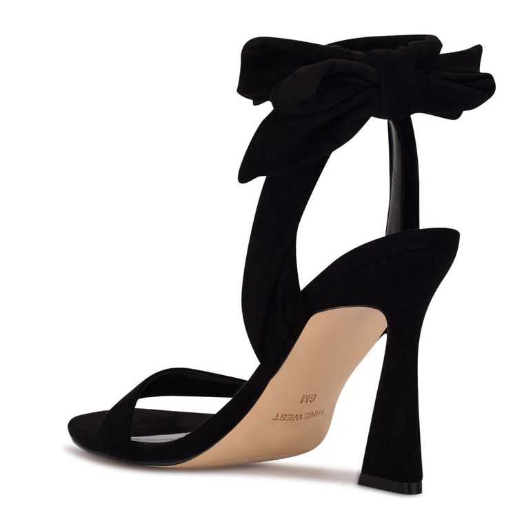 Nine West Kelsie Ankle Wrap Tacón Negras | 2831-XIVTC