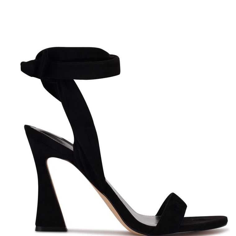 Nine West Kelsie Ankle Wrap Tacón Negras | 2831-XIVTC