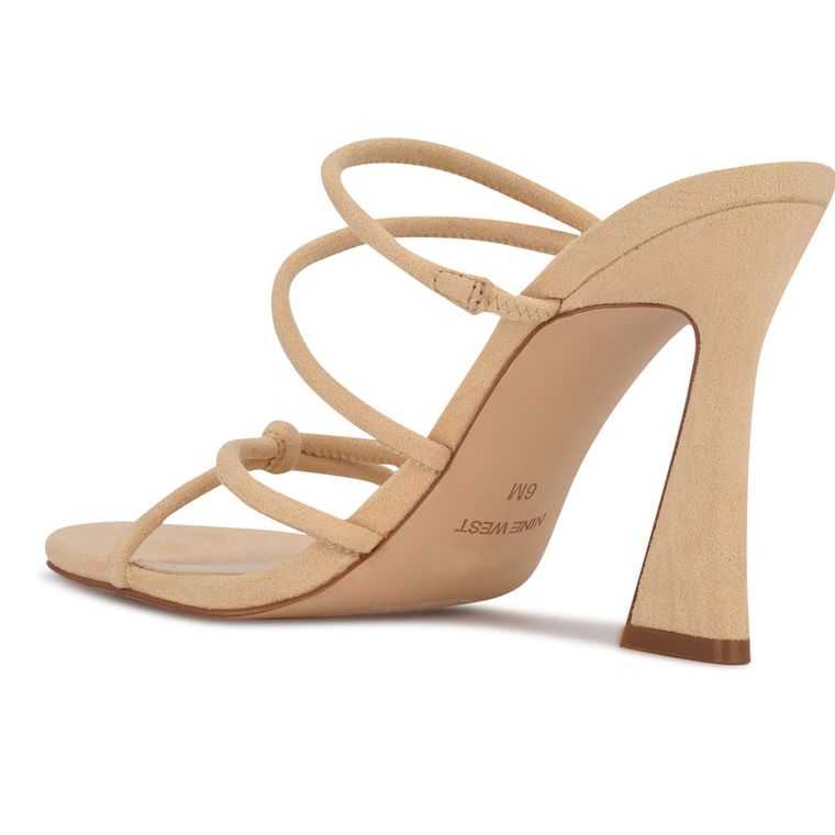 Nine West Kims Chanclas Sandals Beige Claro | 4325-ALQVM