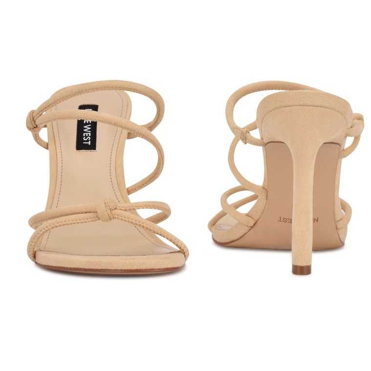 Nine West Kims Chanclas Sandals Beige Claro | 4325-ALQVM