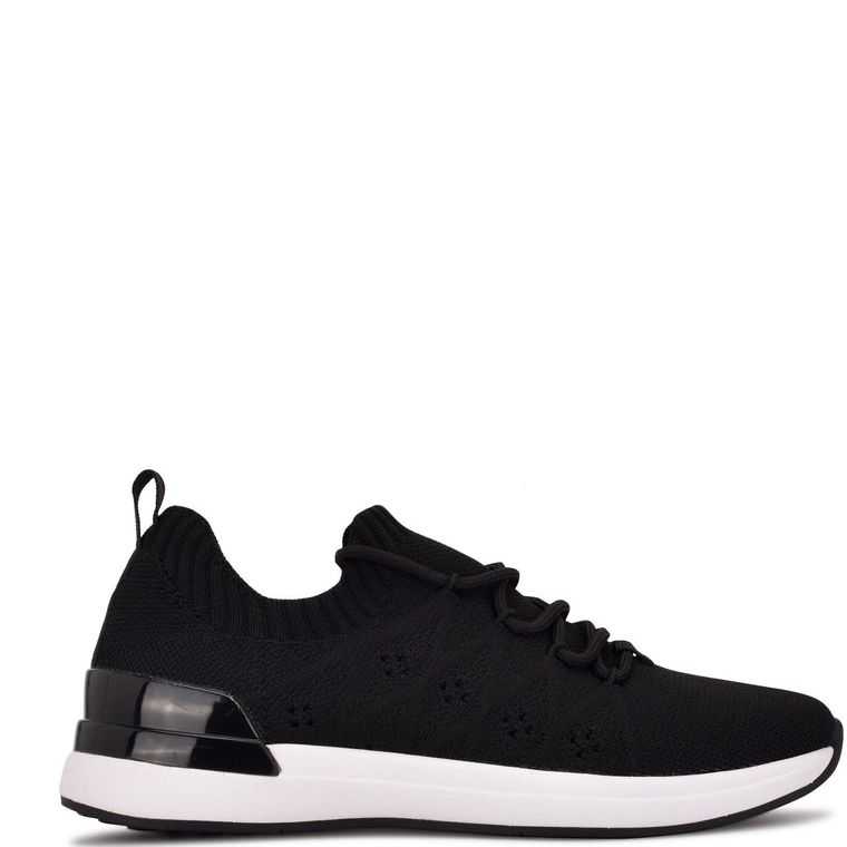 Nine West Knit Sneakers Negras | 2804-NERDI