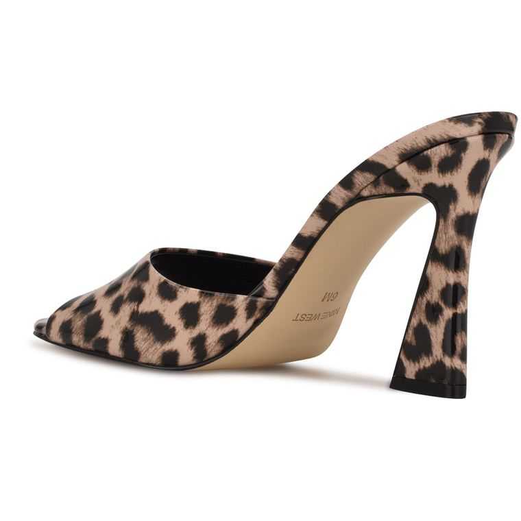 Nine West Kool Chanclas Sandals Leopardo | 1890-HARBY