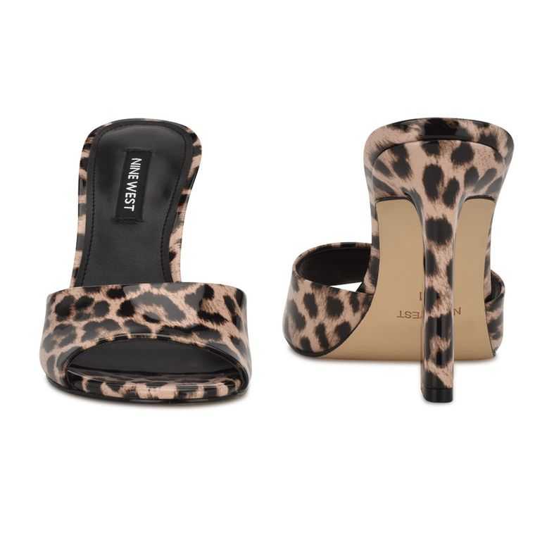 Nine West Kool Chanclas Sandals Leopardo | 1890-HARBY