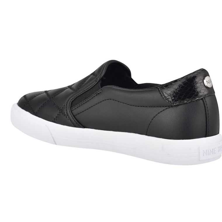 Nine West Lala Slip On Negras Negras | 0268-YWQCO