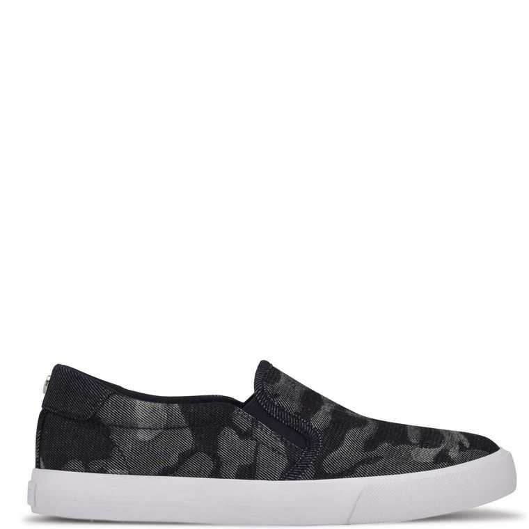 Nine West Lala Slip On Sneakers Azules Camuflaje | 3207-DWTIS