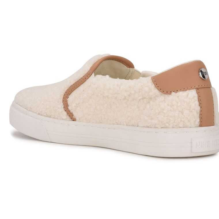 Nine West Lala Slip On Sneakers Creme | 2069-CQXAZ