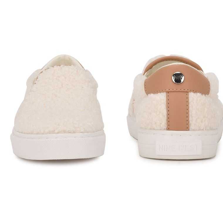 Nine West Lala Slip On Sneakers Creme | 2069-CQXAZ