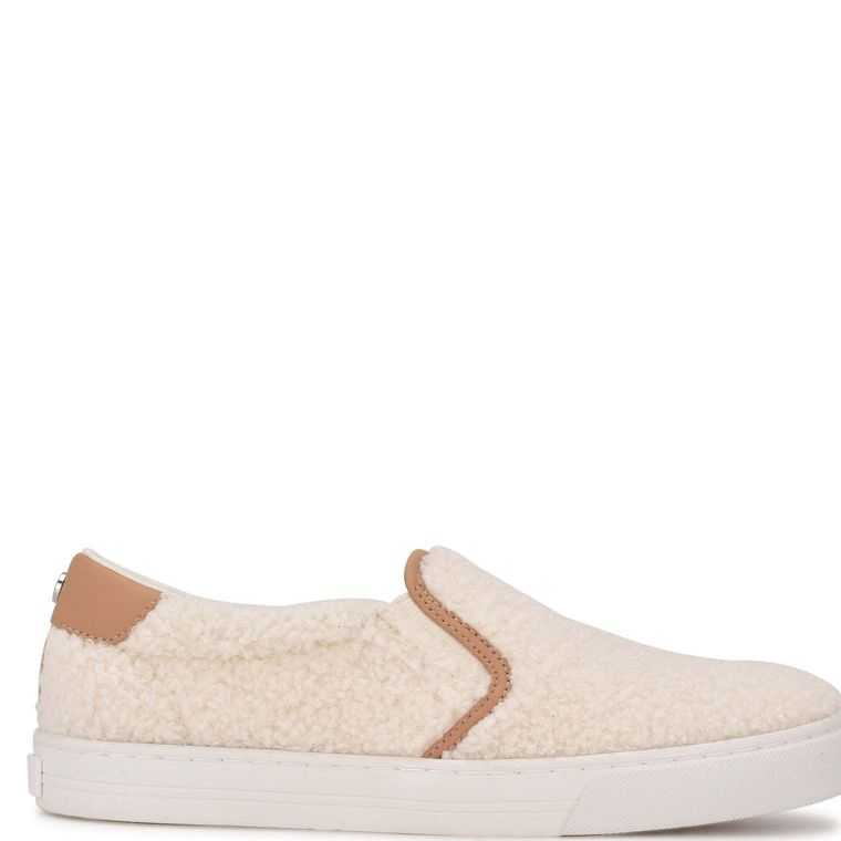 Nine West Lala Slip On Sneakers Creme | 2069-CQXAZ