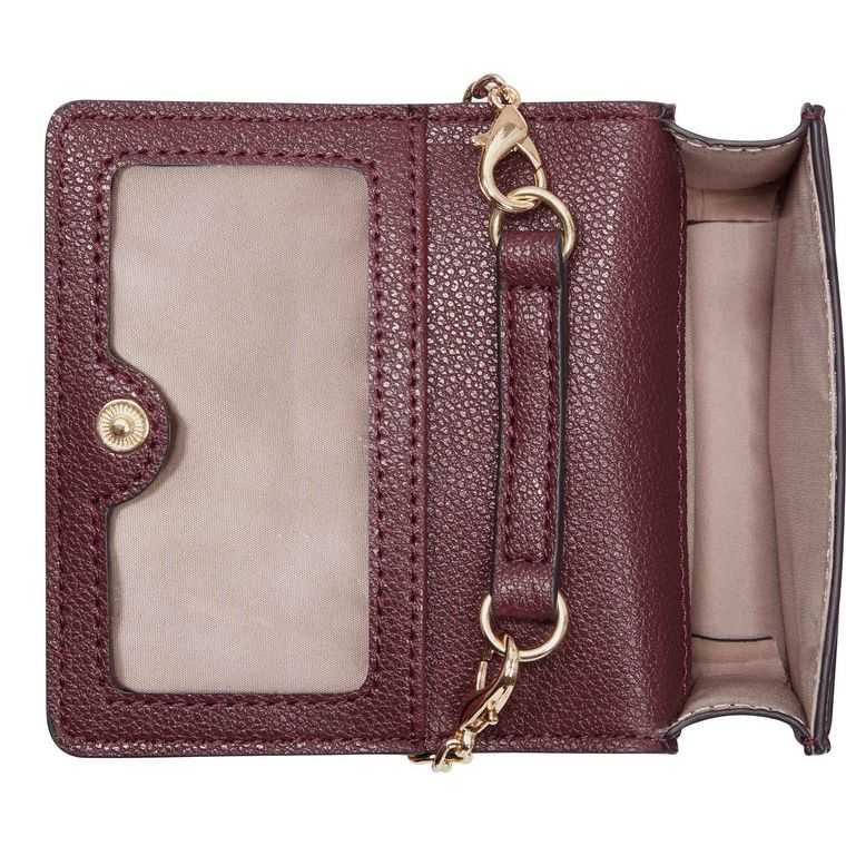 Nine West Laney Micro Chain Card Case Burdeos | 0483-OMKRA