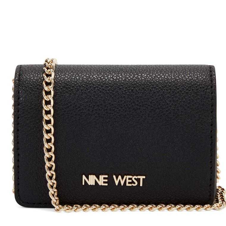 Nine West Laney Micro Chain Card Case Negras | 1567-HOATK