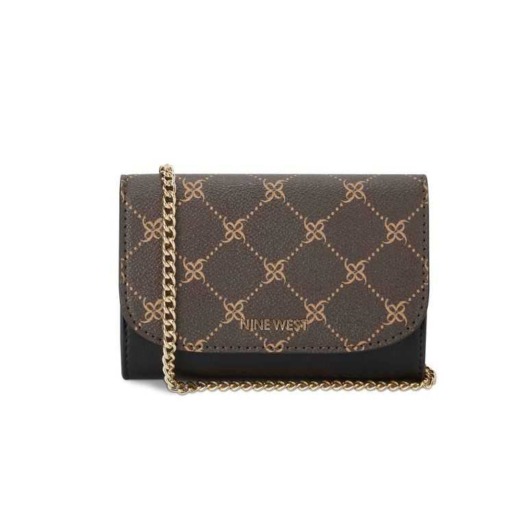 Nine West Lawson Chain 2 In 1 Card Case Marrones Negras | 4238-KDCRP