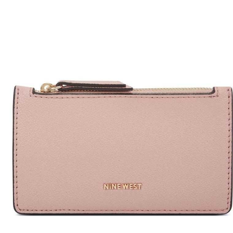 Nine West Lawson Coin Card Case Rosas | 1537-MKTCG