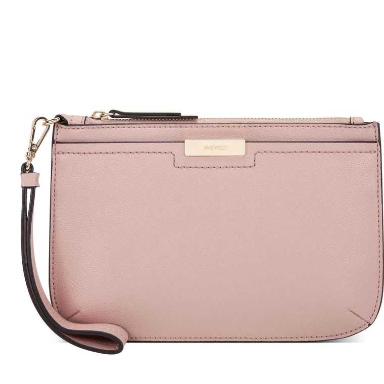 Nine West Lawson Wristlet Rosas | 7296-WBNGA