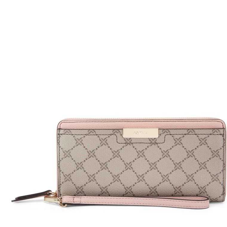 Nine West Lawson Zip Arnd Wrstlt Wallet Beige Rosas | 3941-VCFAB