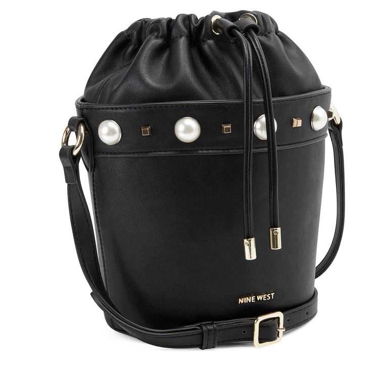 Nine West Laylin Drawstring Bucket Negras | 3571-SQAZR