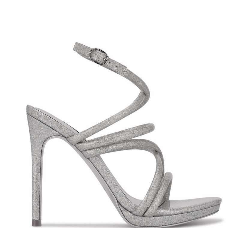 Nine West Lexy Ankle Correa Sandals Plateadas | 0397-HACSN