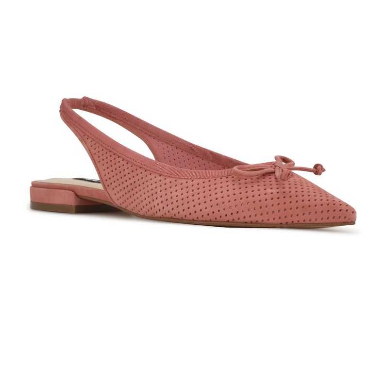 Nine West Livi Destalonadas Pointy Puntera Coral Claro | 3452-YFLVB