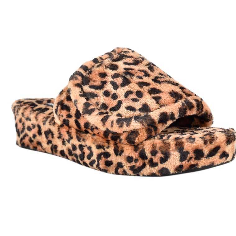 Nine West Lounge Plataforma Chanclas Leopardo | 6397-HTUGD