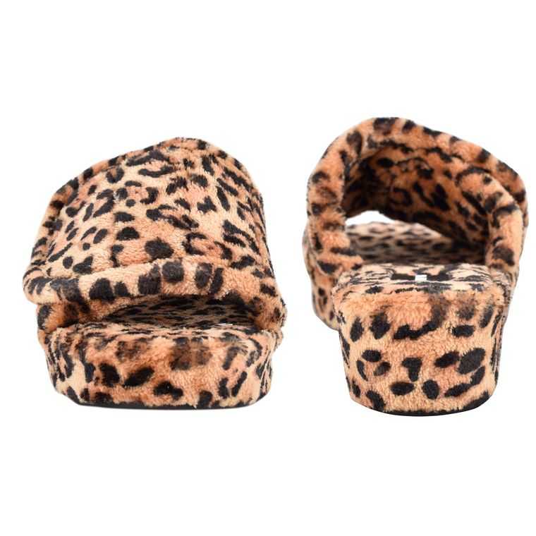 Nine West Lounge Plataforma Chanclas Leopardo | 6397-HTUGD