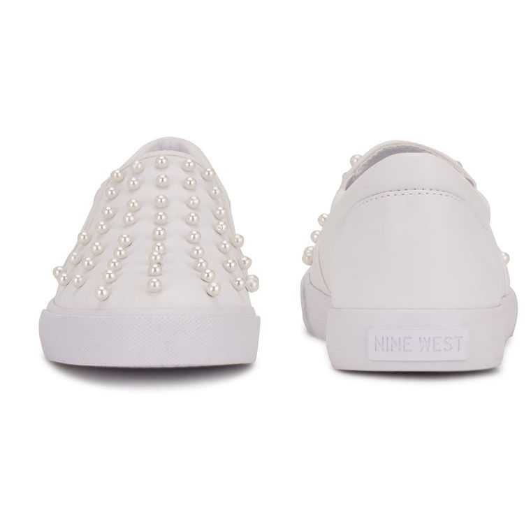 Nine West Lovie Slip On Sneakers Blancas | 0246-RJZMP