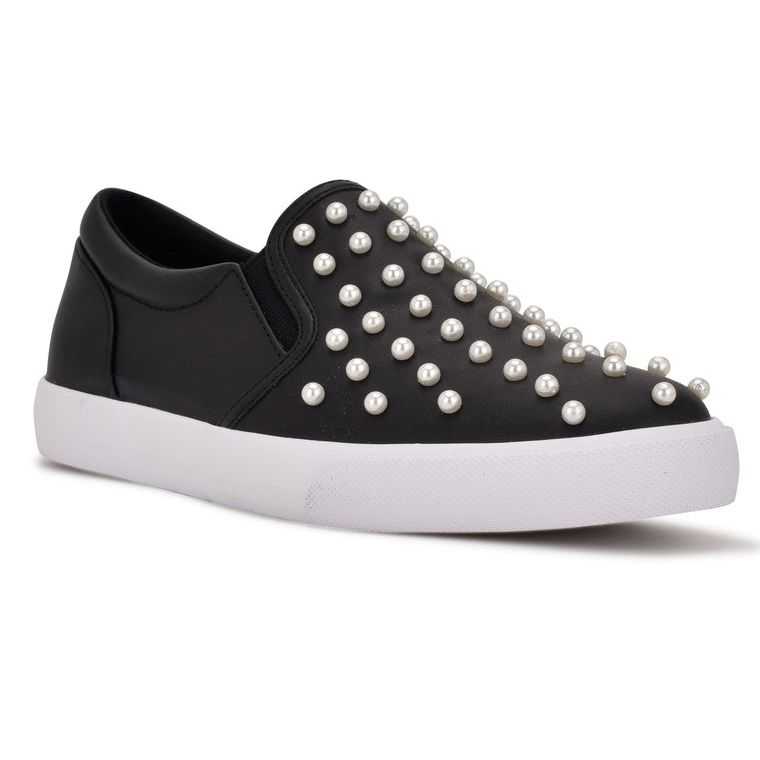 Nine West Lovie Slip On Sneakers Negras | 4729-FEDJB