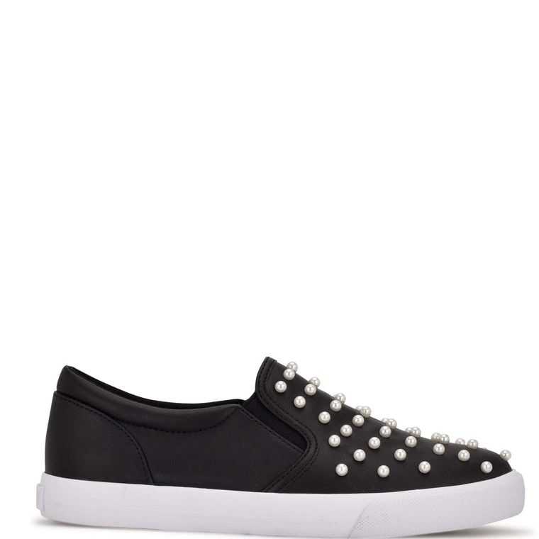 Nine West Lovie Slip On Sneakers Negras | 4729-FEDJB