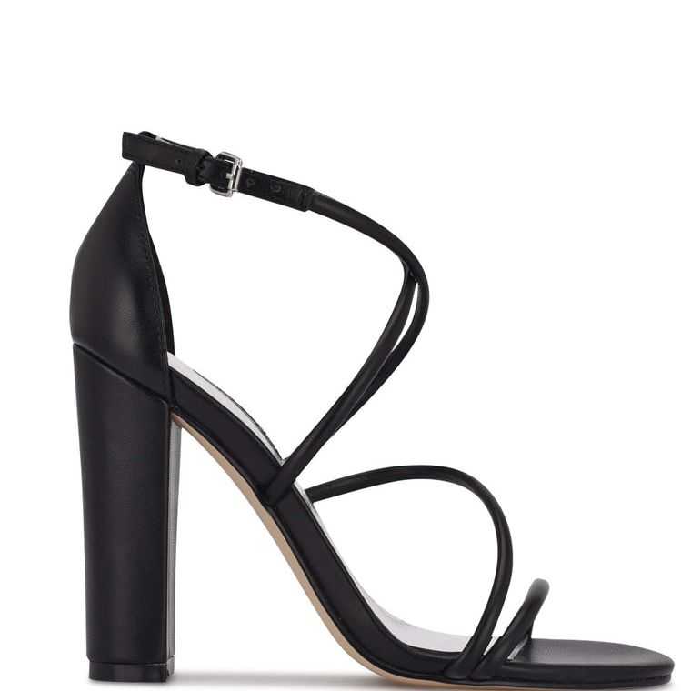 Nine West Maer Tacón Negras | 4596-TJXNV