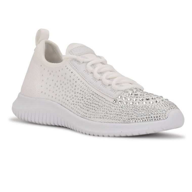 Nine West Mania Sneakers Blancas | 0475-ORNUY