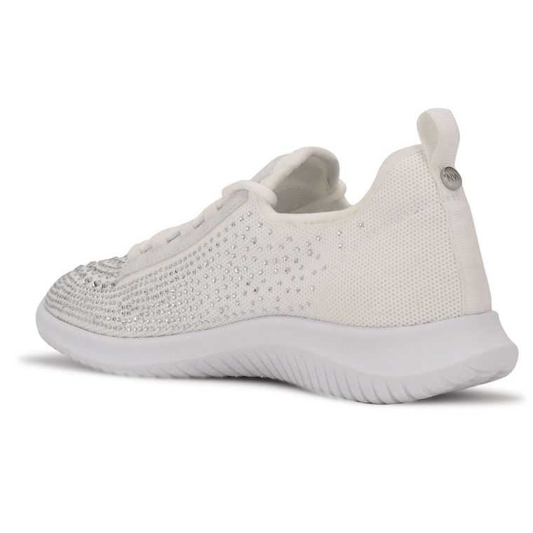 Nine West Mania Sneakers Blancas | 0475-ORNUY