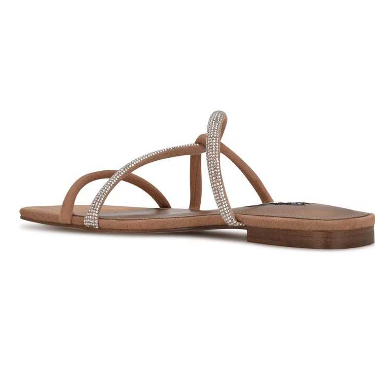 Nine West Meaa Chanclas Sandals Marrones | 5097-HZUBC