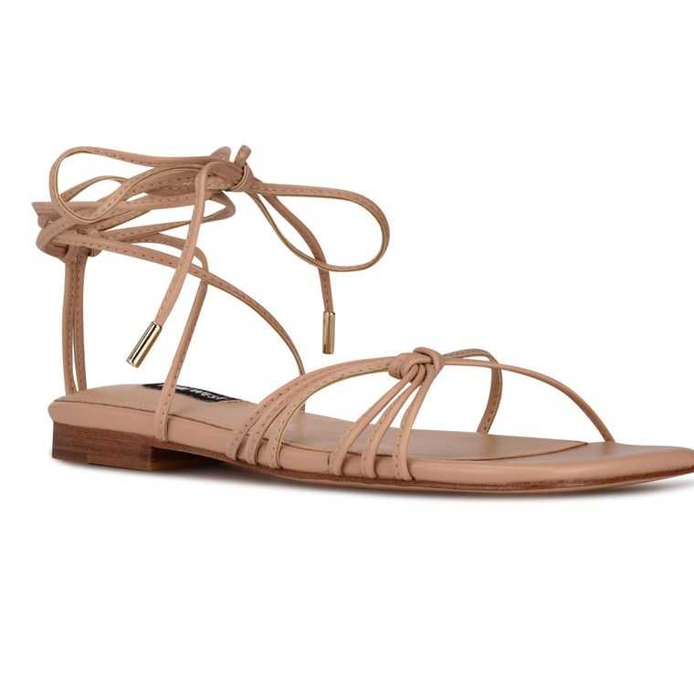 Nine West Minus Ankle Wrap Planos Rosas | 6340-RADSC