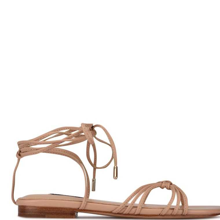 Nine West Minus Ankle Wrap Planos Rosas | 6340-RADSC