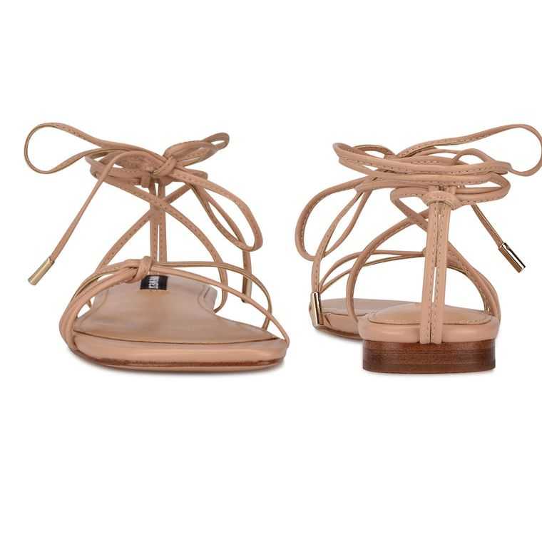 Nine West Minus Ankle Wrap Sandals Rosas | 6843-KLEHW