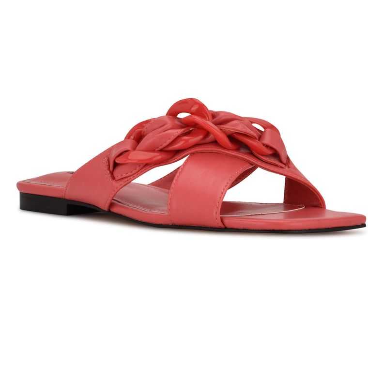 Nine West Misty Planos Chanclas Sandals Coral | 4739-KPWSN