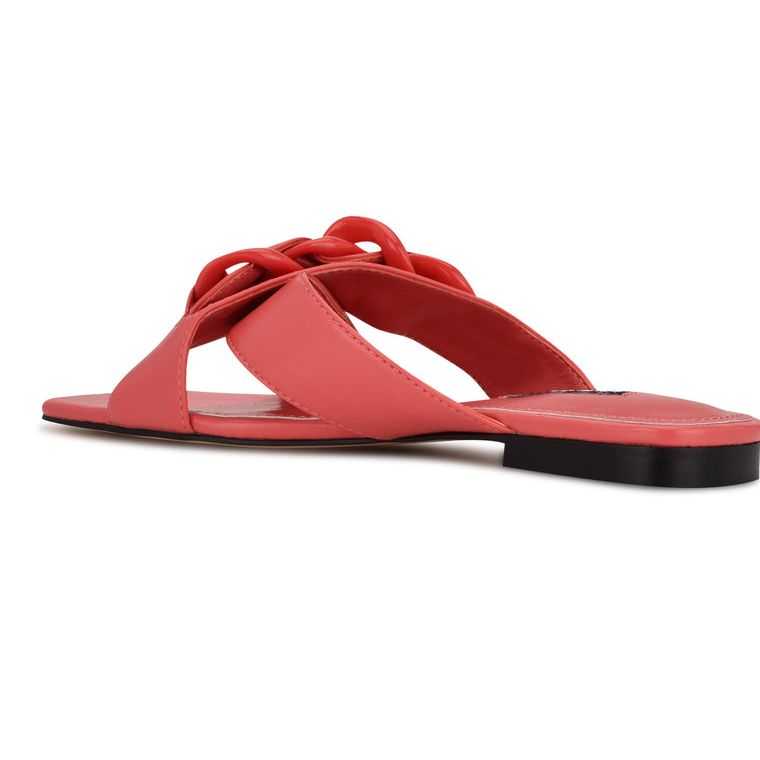 Nine West Misty Planos Chanclas Sandals Coral | 4739-KPWSN