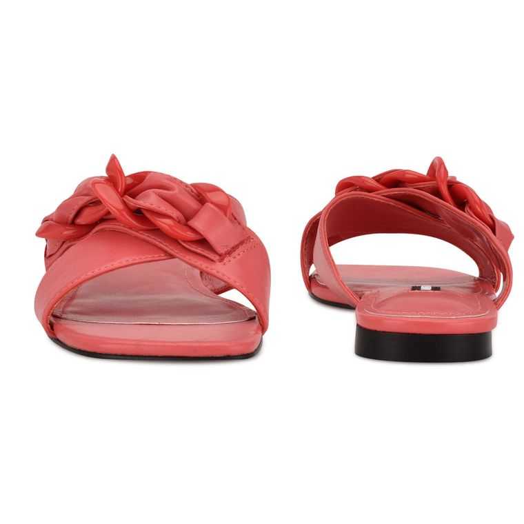 Nine West Misty Planos Chanclas Sandals Coral | 4739-KPWSN