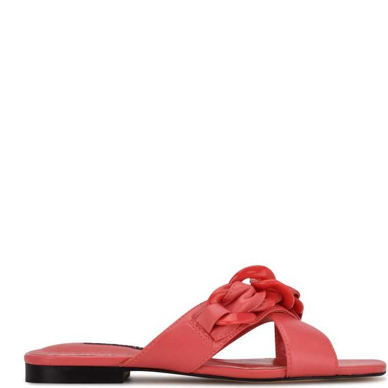 Nine West Misty Planos Chanclas Sandals Coral | 4739-KPWSN