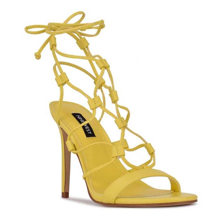 Nine West Mix Ankle Wrap Amarillo | 6274-EOGRV