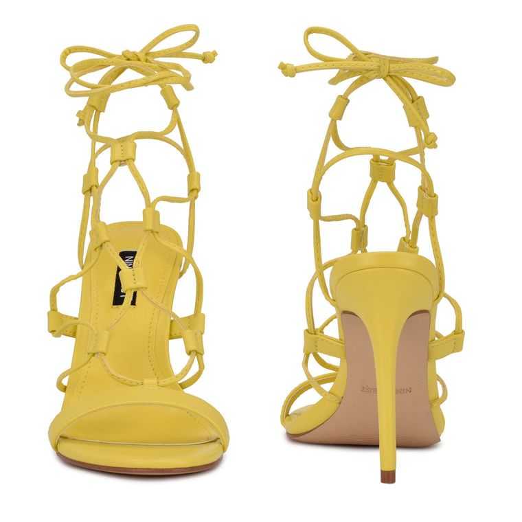 Nine West Mix Ankle Wrap Amarillo | 6274-EOGRV