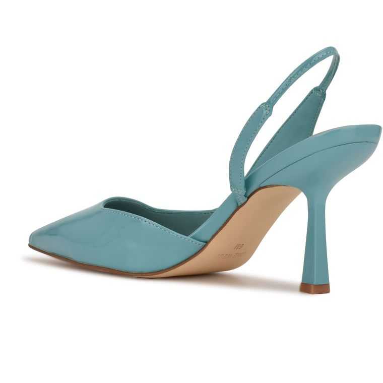 Nine West Mollie Pointy Puntera Slingbacks Azules | 0921-NXFWQ