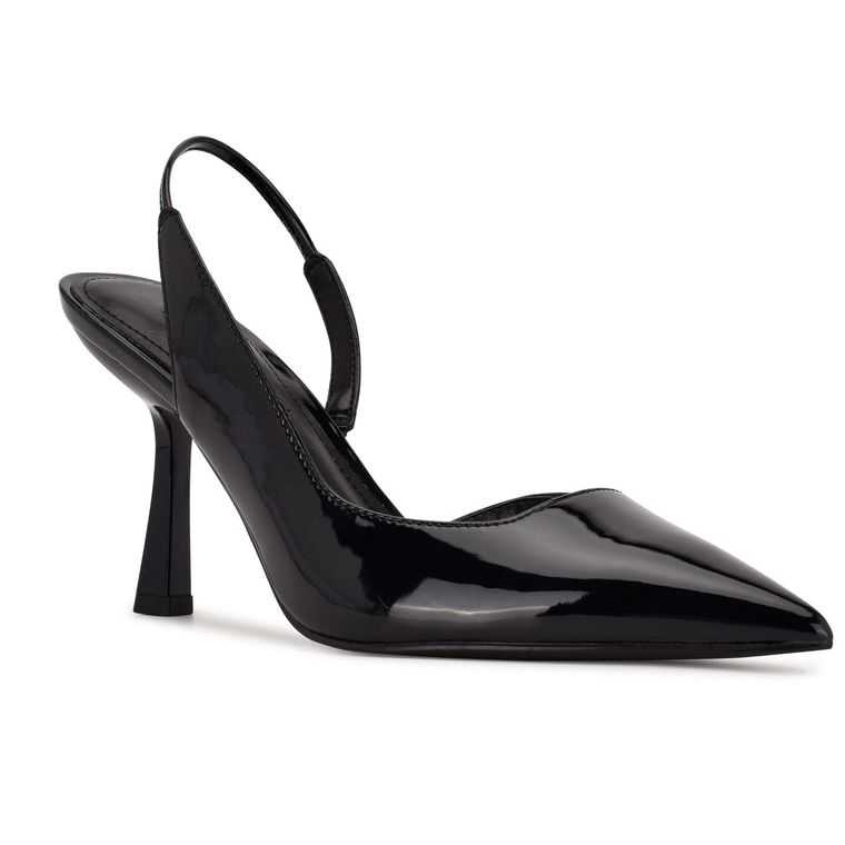 Nine West Mollie Pointy Puntera Slingbacks Negras | 2638-TOHVL