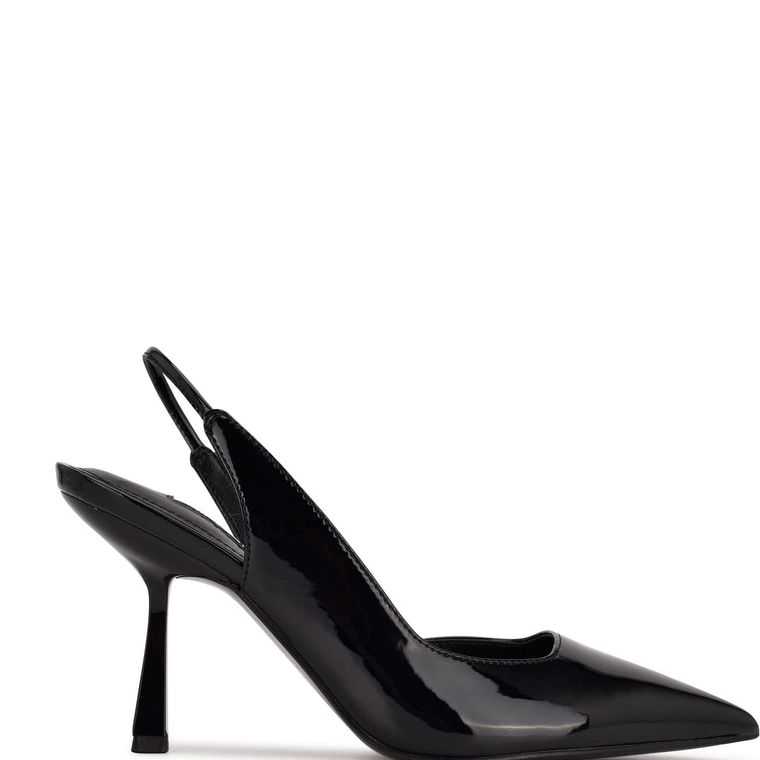 Nine West Mollie Pointy Puntera Slingbacks Negras | 2638-TOHVL