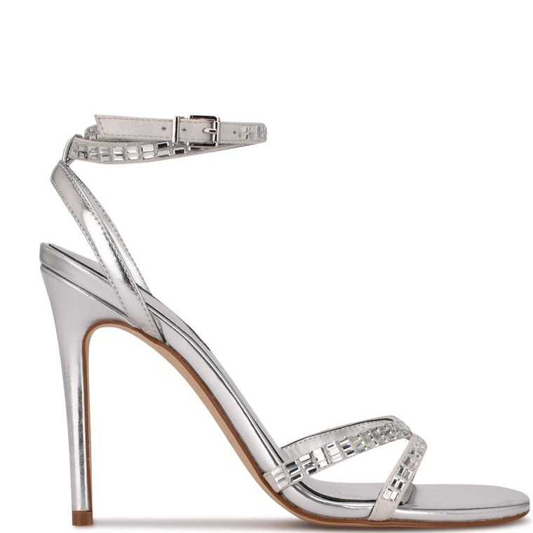 Nine West Mona Ankle Correa Plateadas | 1709-QEZAM